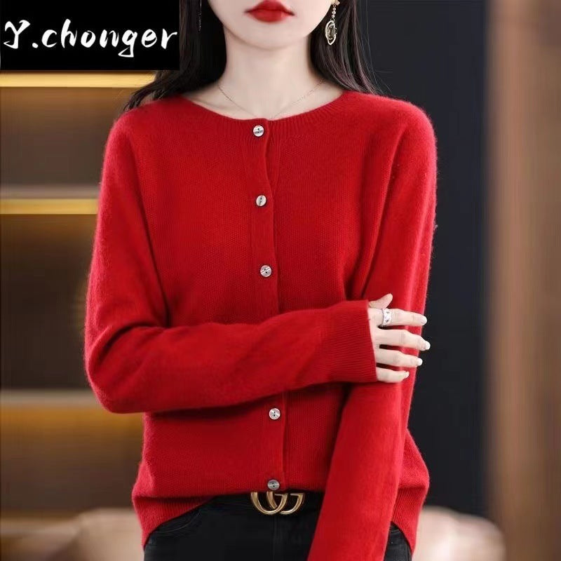 Gilet en laine tricotée pour femme