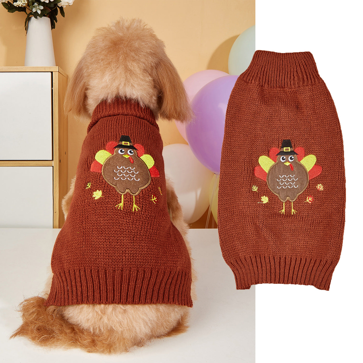 Pull de Noël tricoté pour animaux de compagnie