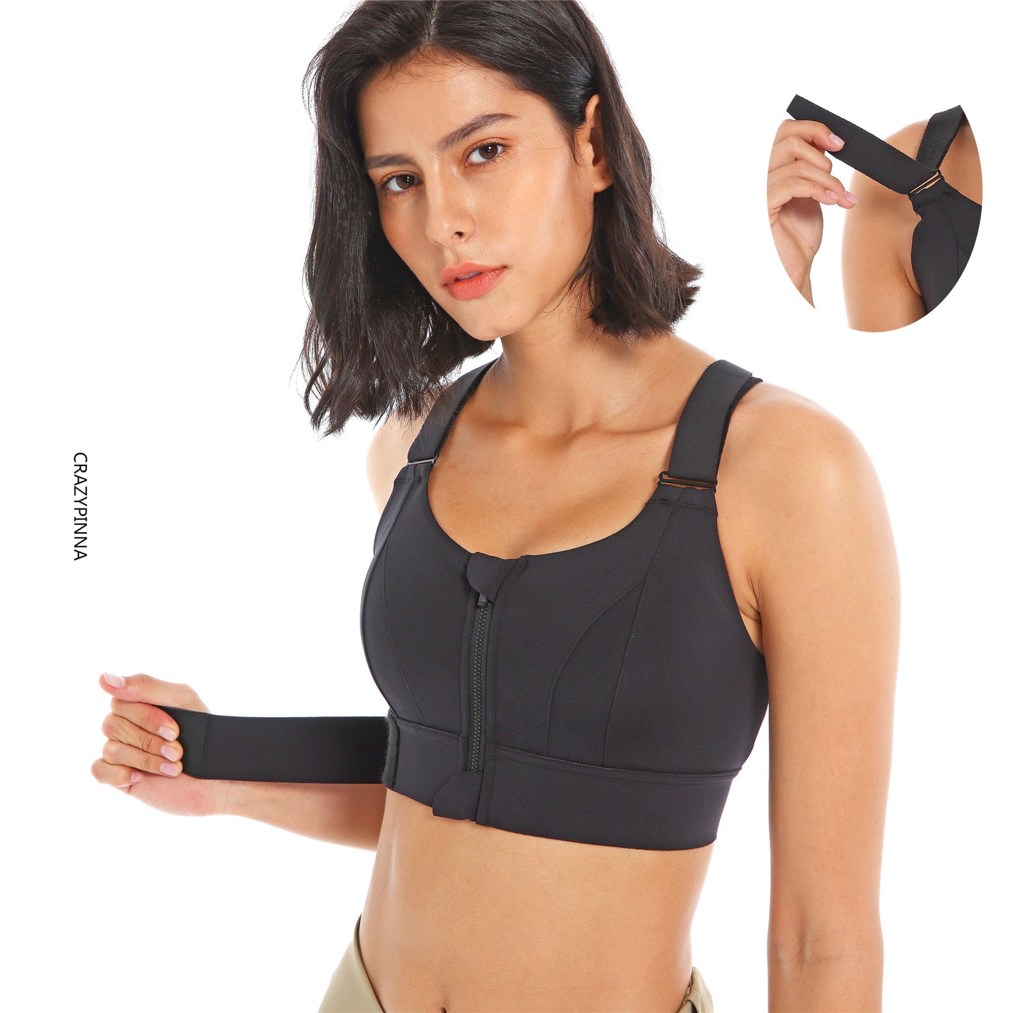 Adjustable High Support Sports Bra Vest