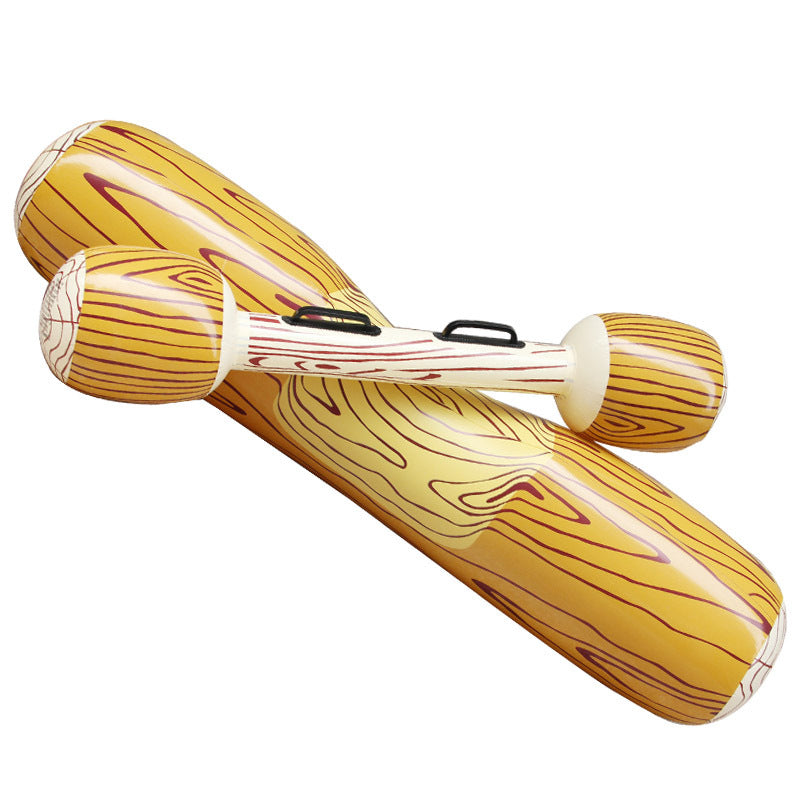 Inflatable Double Water Strike Game Set with Swimming Ring and Sticks