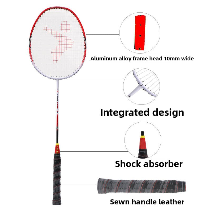 Shock-Absorbing Badminton Racket Set