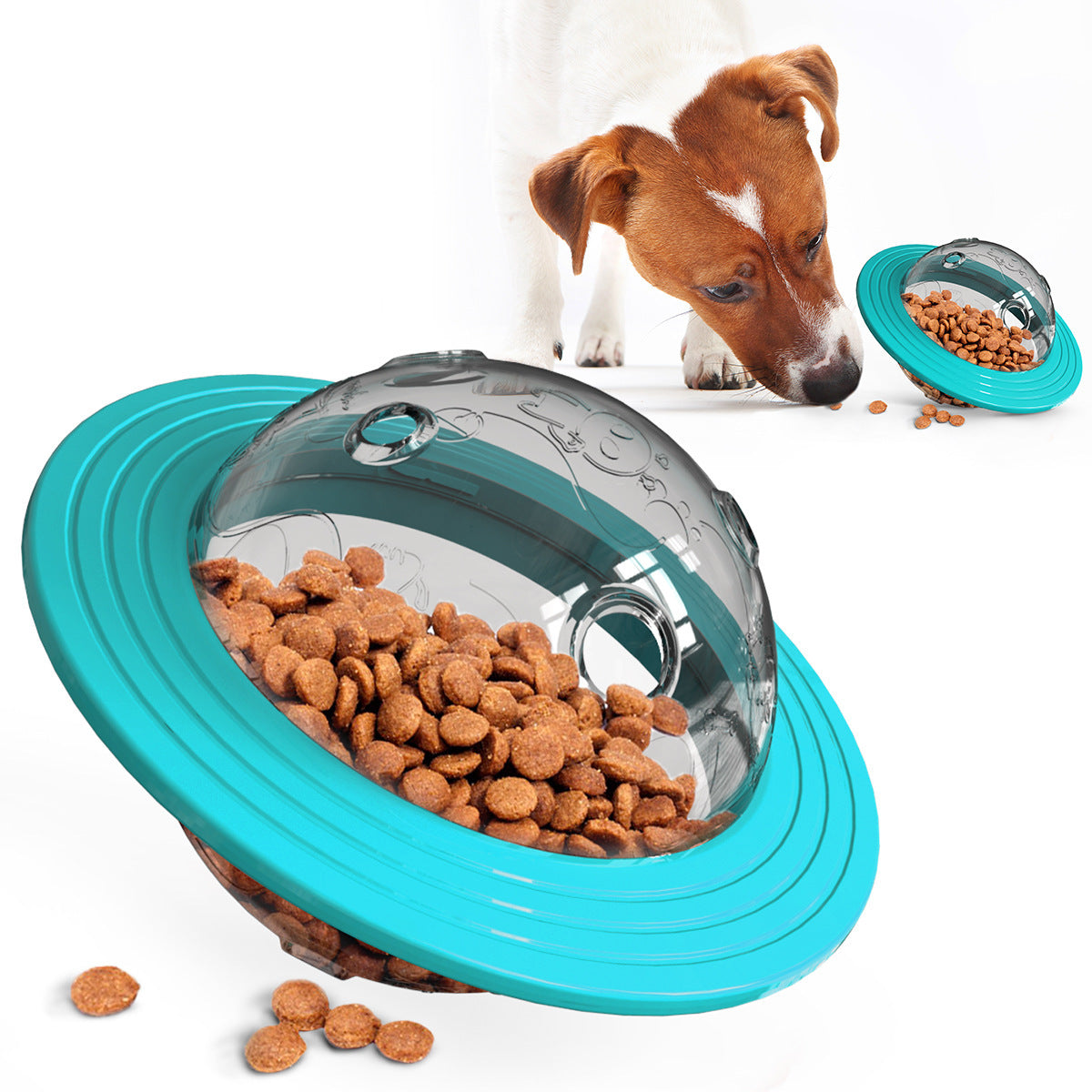 Self-entertaining and boring dog toys that leak food