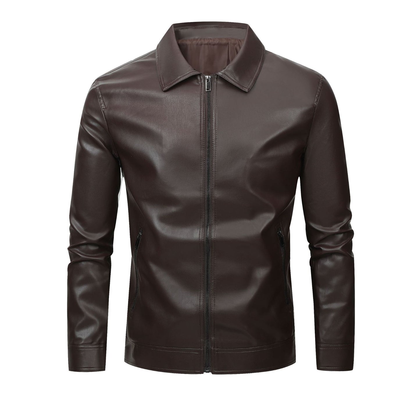 Veste en cuir PU pour homme