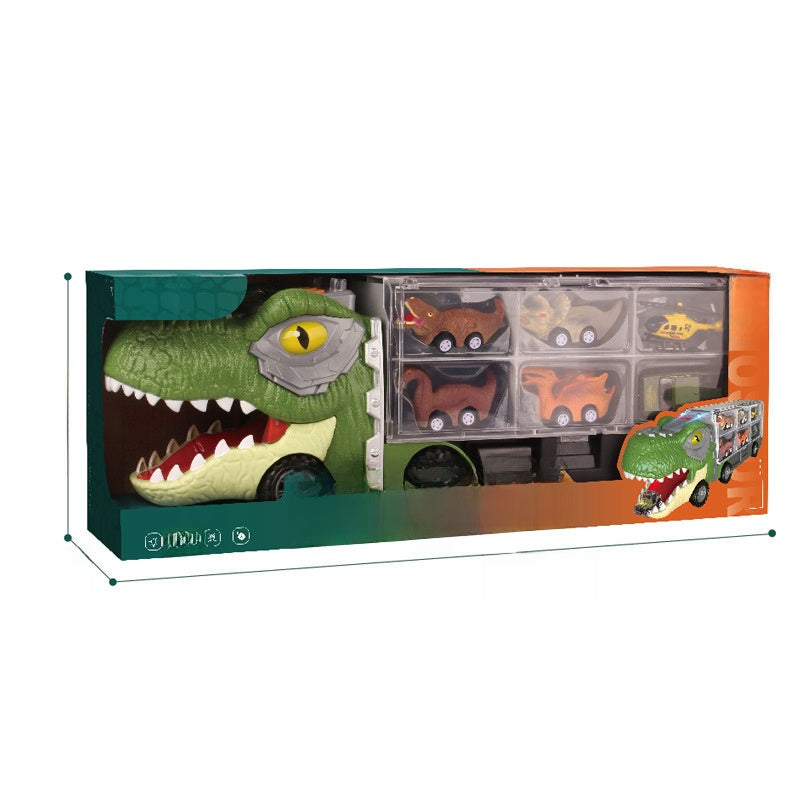 Modèle de voiture jouet dinosaure à glissière 
