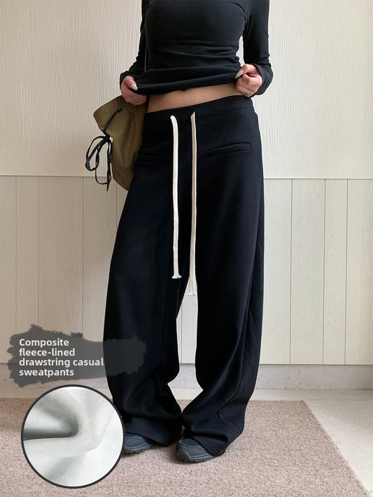 Pantalon décontracté à cordon de serrage 