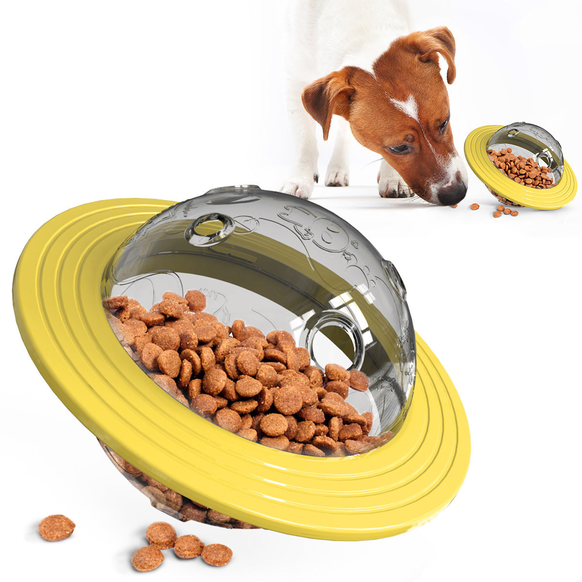 Self-entertaining and boring dog toys that leak food