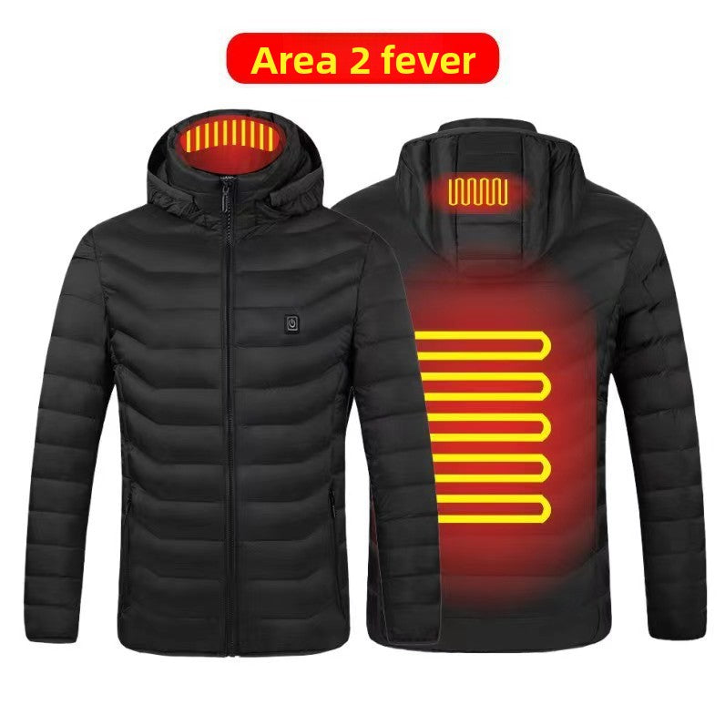 Electric Heating Winter Jacket with Adjustable Temperature Control