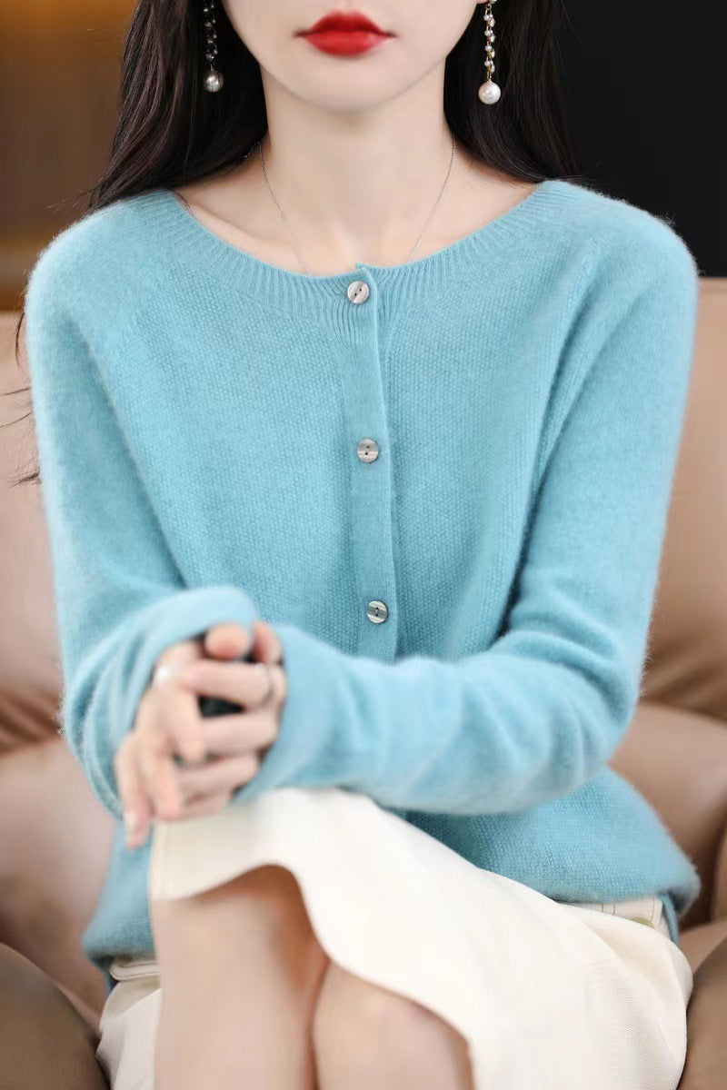 Gilet en laine tricotée pour femme 