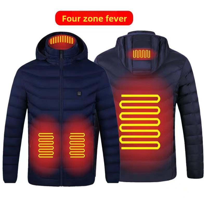 Electric Heating Winter Jacket with Adjustable Temperature Control