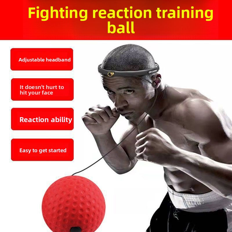 Ballon de réaction de boxe réglable avec corde, à fixer sur la tête, pour l'entraînement 