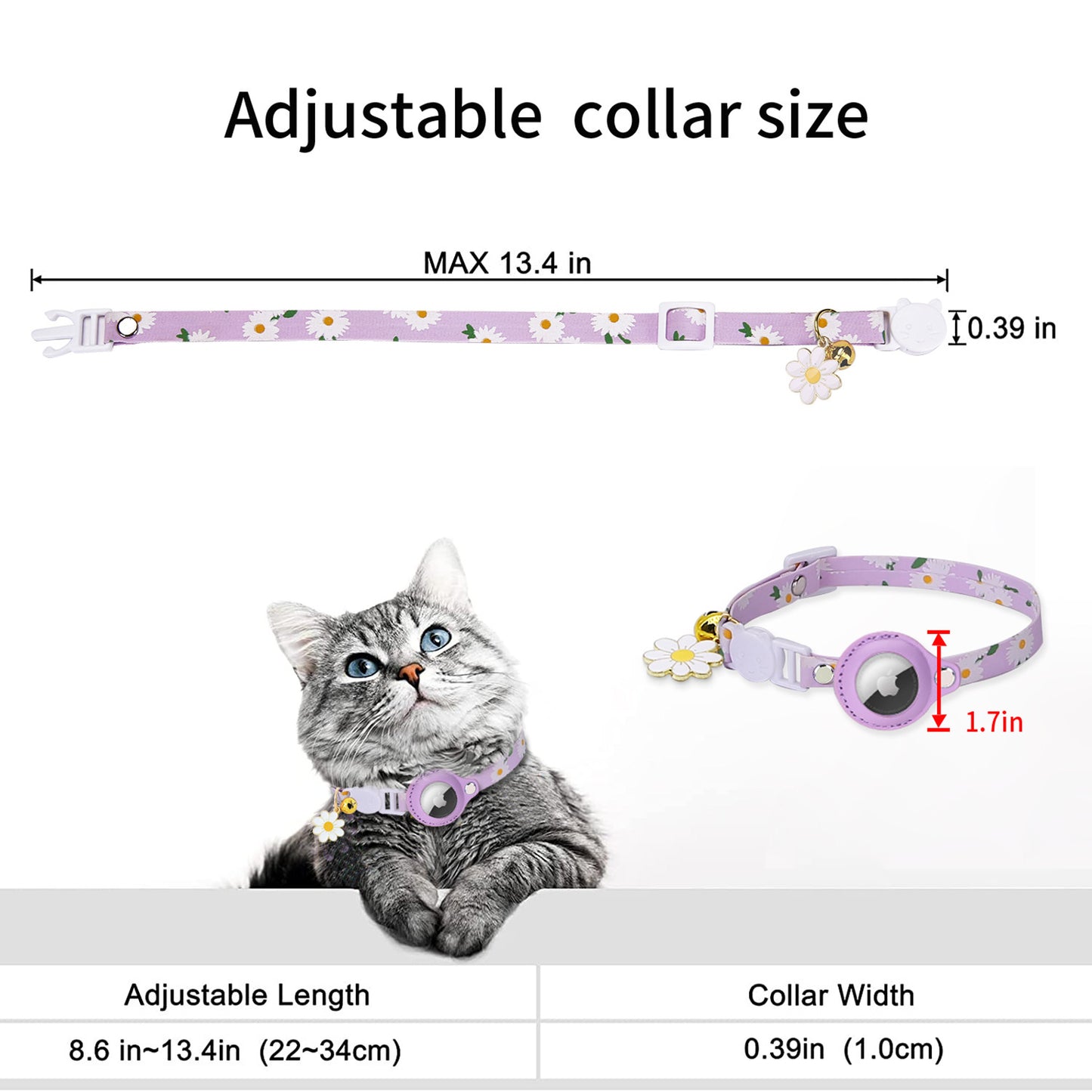 Collier pour animaux compatible avec Apple AirTag 