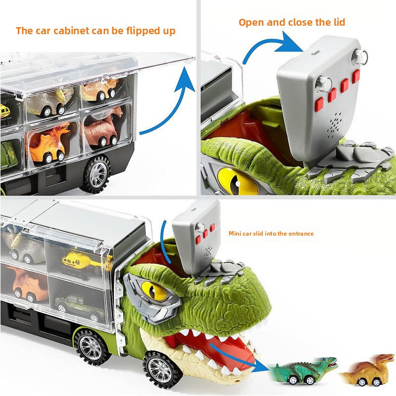 Modèle de voiture jouet dinosaure à glissière 