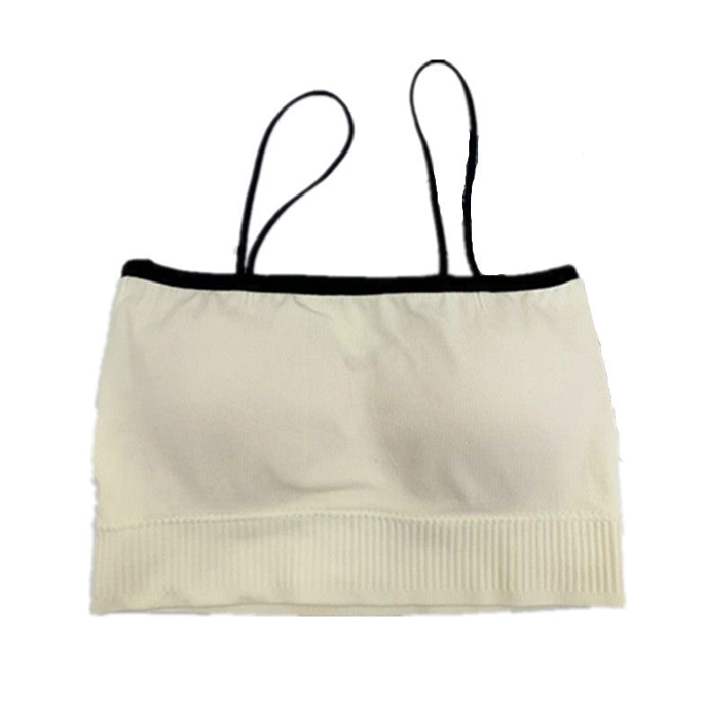 Top feminino acolchoado com alças 