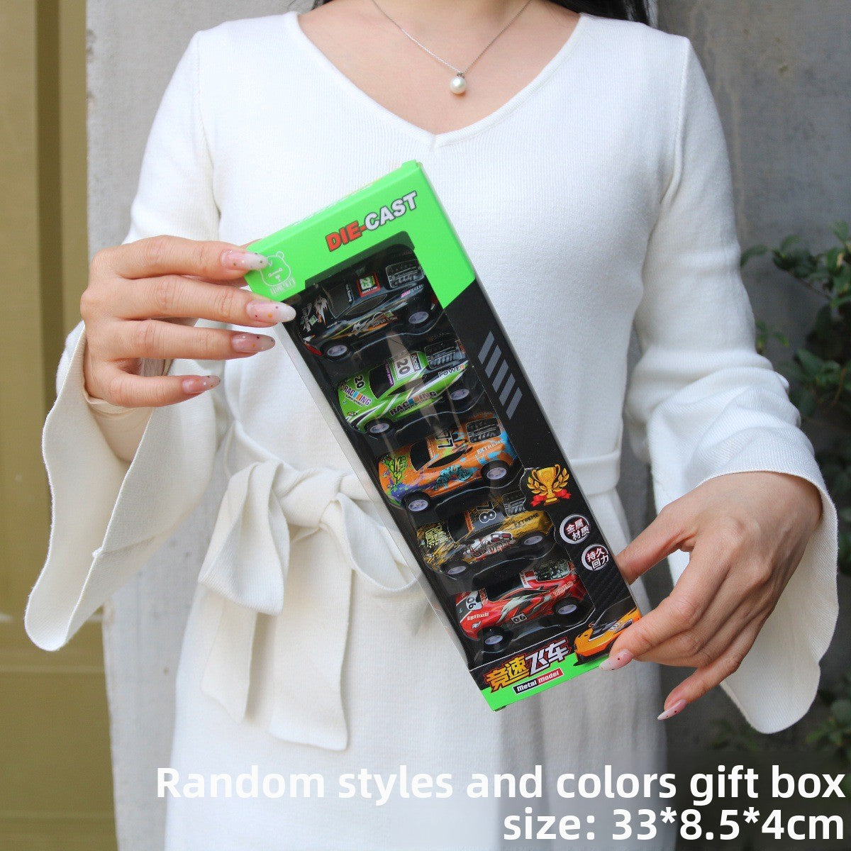 Coffret cadeau de voitures miniatures en métal à friction 