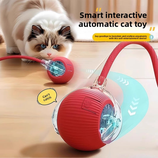 Balle jouet automatique pour chat avec câble de chargement 