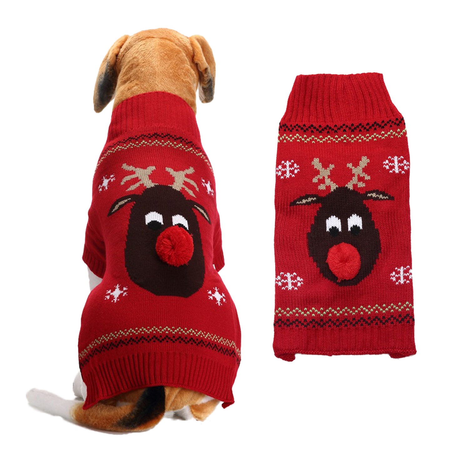 Pull de Noël tricoté pour animaux de compagnie 
