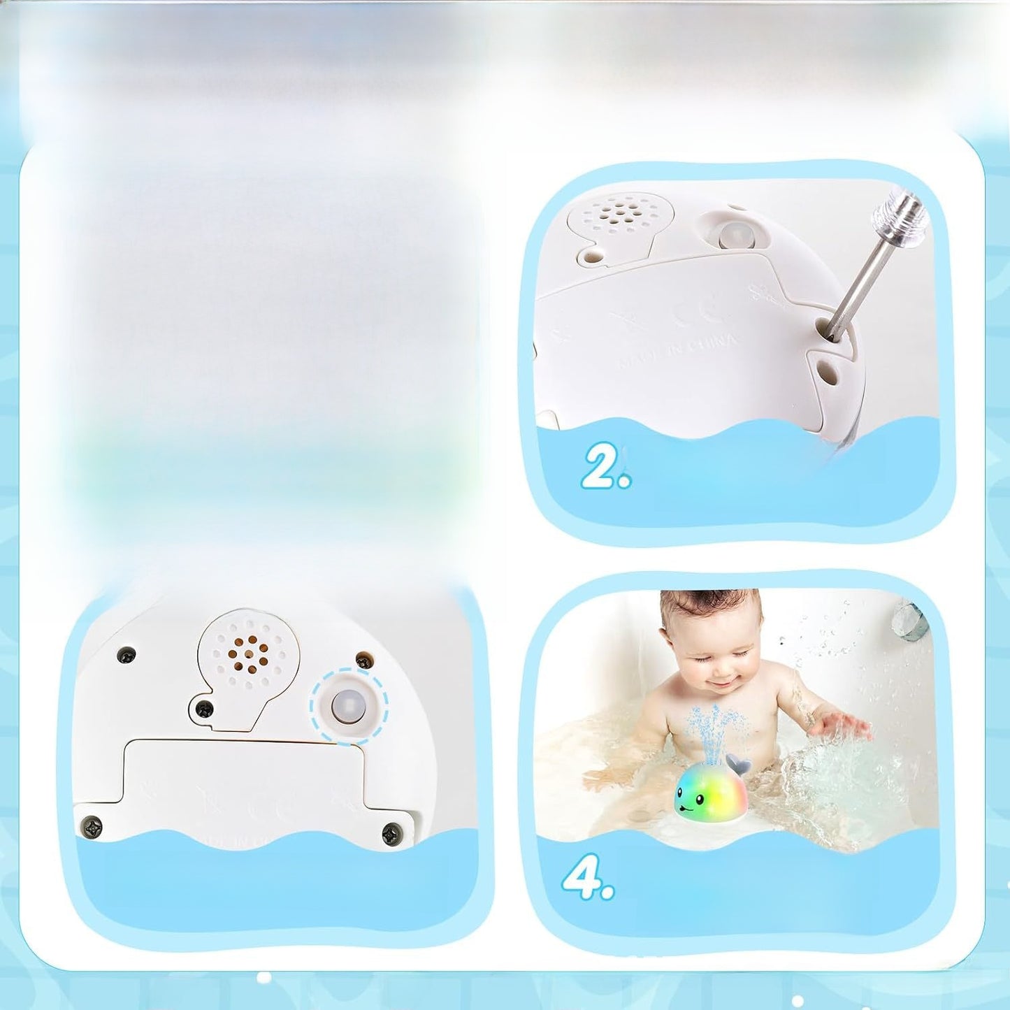 jouet baleine électrique cracheur d'eau 