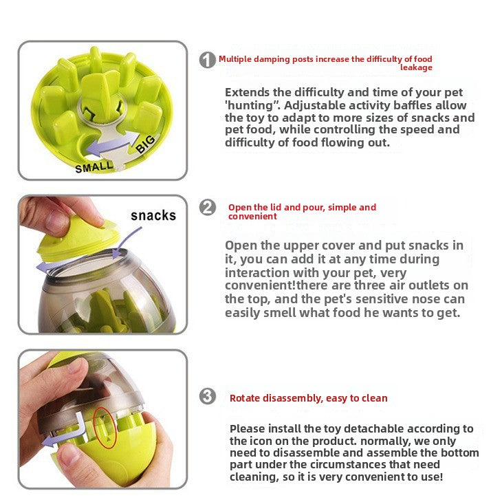 Une balle pour chien qui fuit mais qui ne tombe pas 