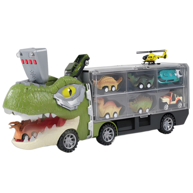 Modèle de voiture jouet dinosaure à glissière 