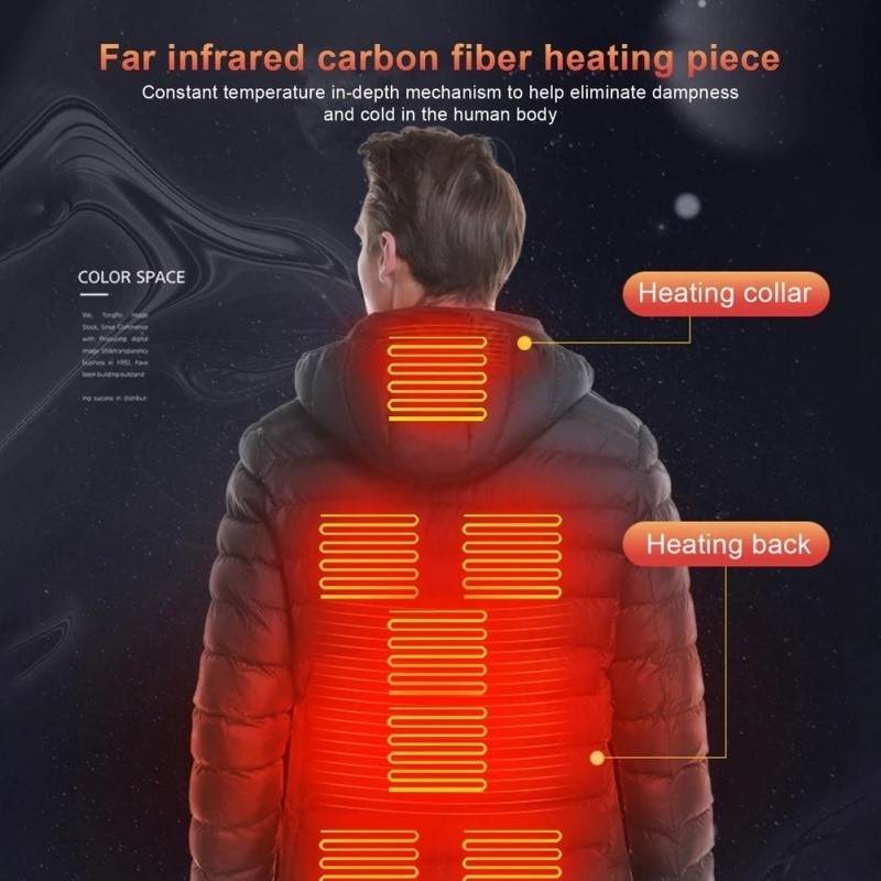 Men's Heated Jacket Winter Electric Heating Jackets Men's Cotton