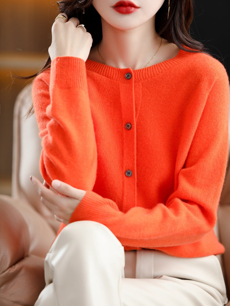 Gilet en laine tricotée pour femme 