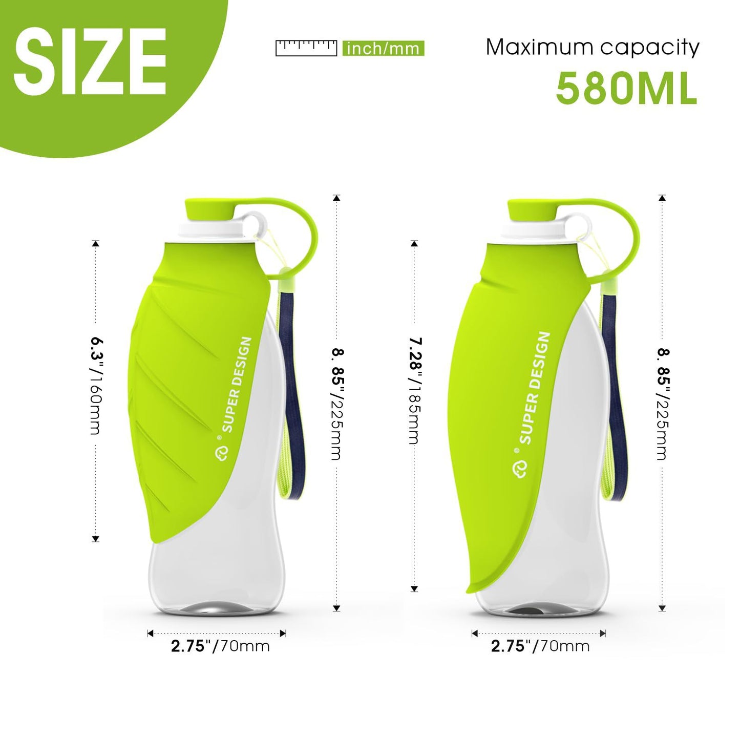 Bouteille d'eau portable pour animaux de compagnie en extérieur 