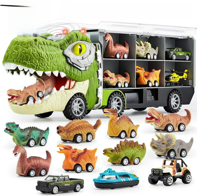 Modèle de voiture jouet dinosaure à glissière 