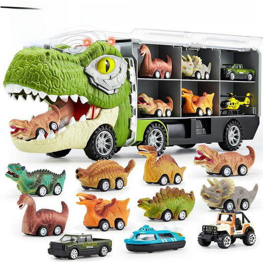 Modèle de voiture jouet dinosaure à glissière 