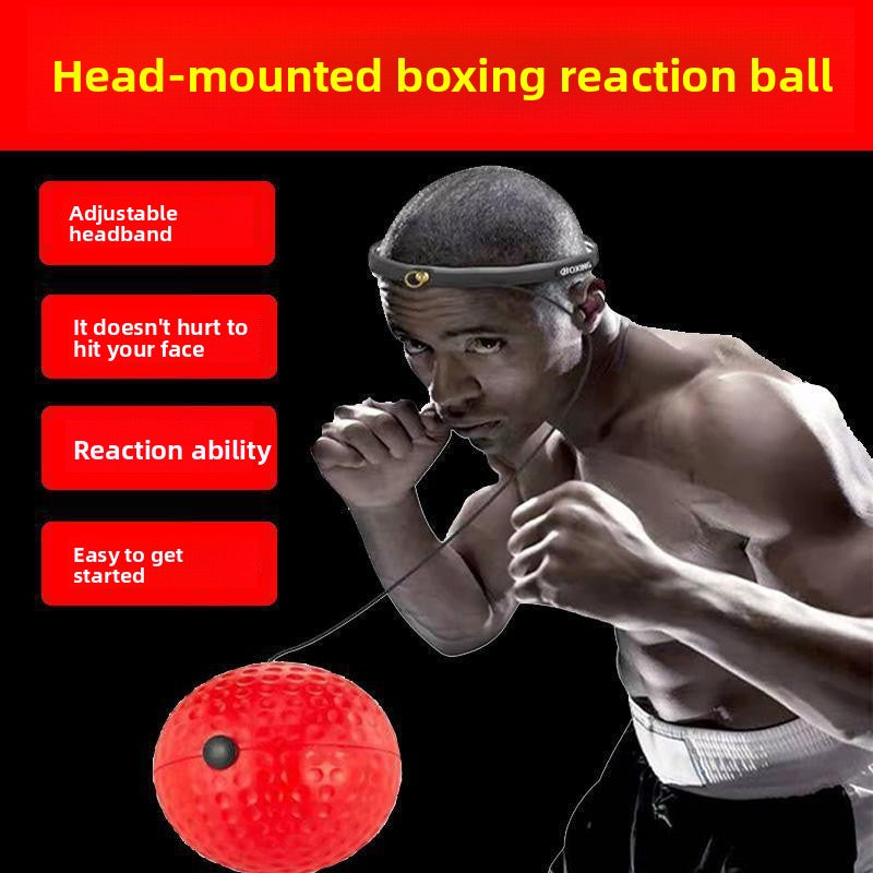 Ballon de réaction de boxe réglable avec corde, à fixer sur la tête, pour l'entraînement 