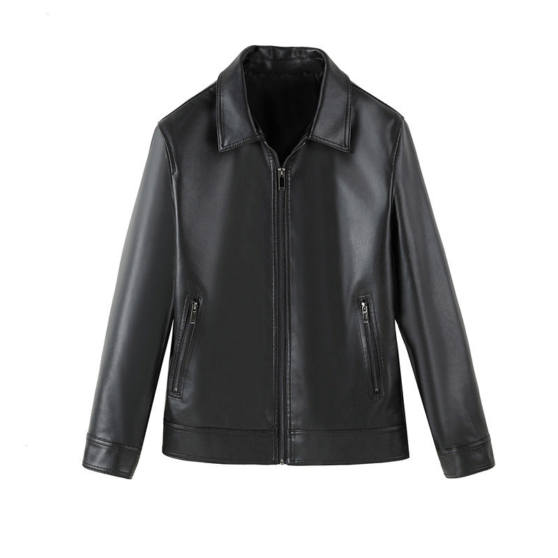 Veste en cuir PU pour homme