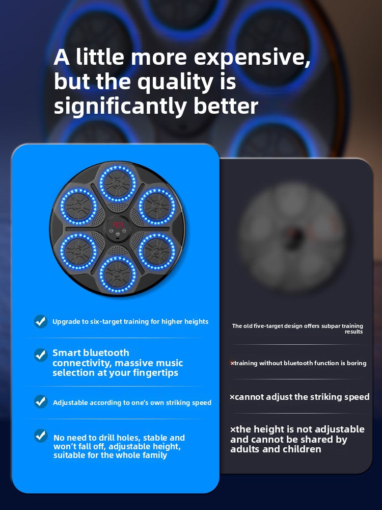 Alvo de parede para treino de boxe com música inteligente 