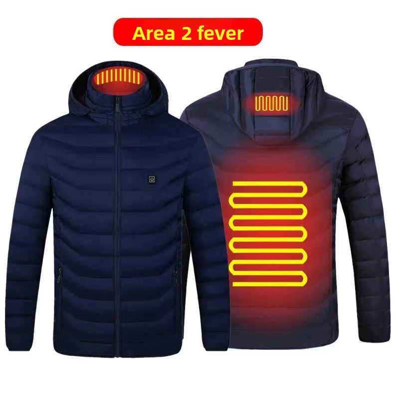 Electric Heating Winter Jacket with Adjustable Temperature Control