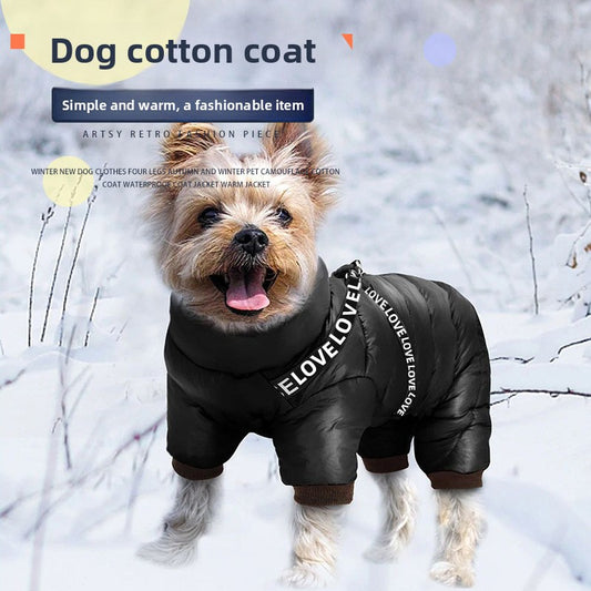 Fleece-lined and thickened pet coat/cotton jacket