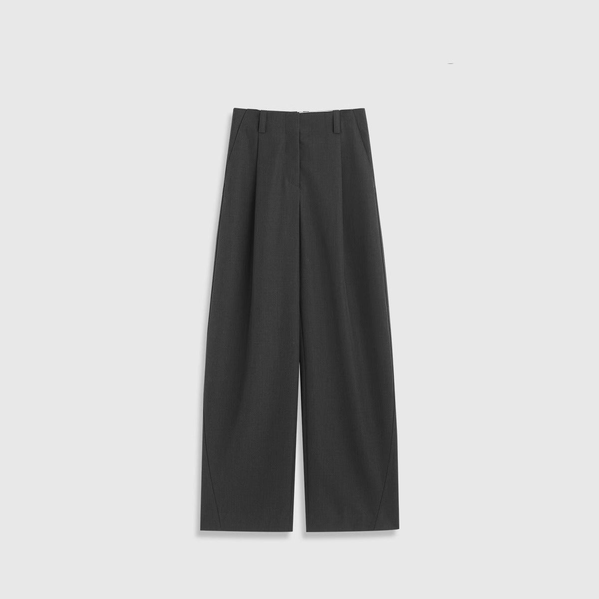 Pantalon large en laine peignée pour femme 