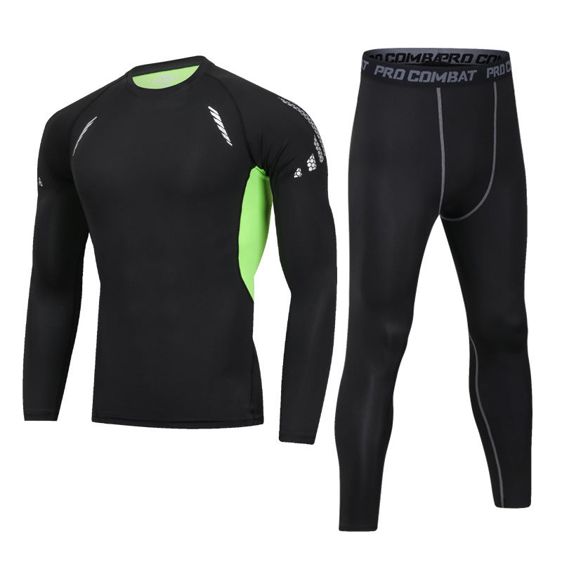 Ensemble de sport doublé polaire pour homme, idéal pour le fitness et la course à pied en hiver. 