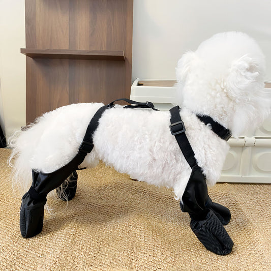 Sapatos impermeáveis ​​antiderrapantes para animais de estimação para uso no exterior 