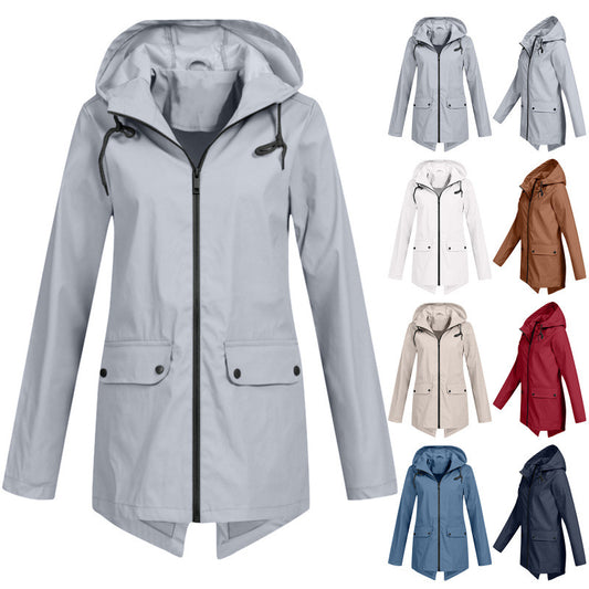 Lightweight Hooded Windproof Jacket for Women