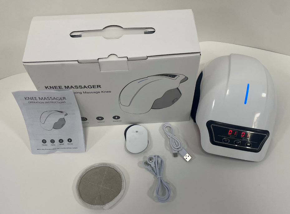 Appareil de massage électrique chauffant pour genoux avec thérapie par vibrations 