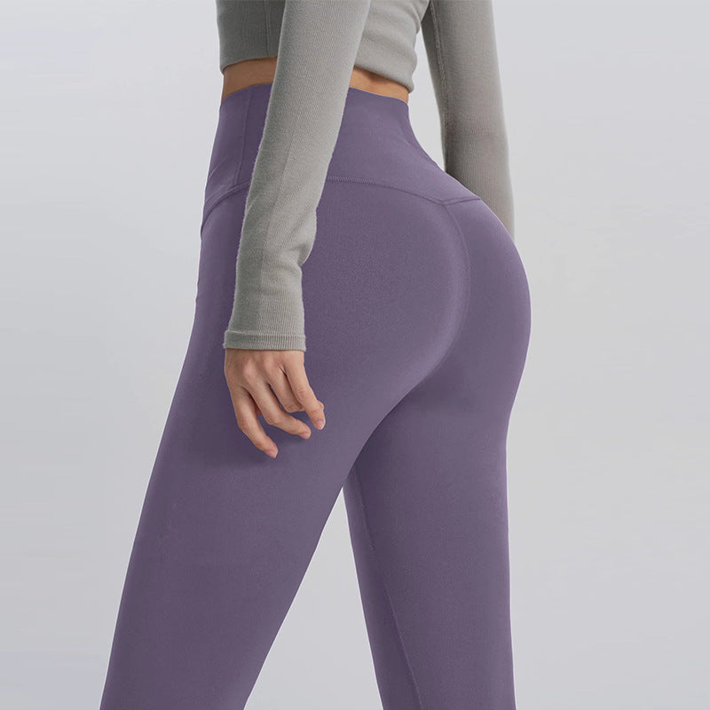 Calças de ioga de cintura subida 