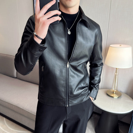 Pu Leather Jacket Men