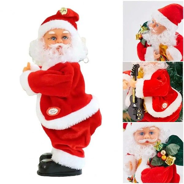 Poupée Père Noël dansante électrique